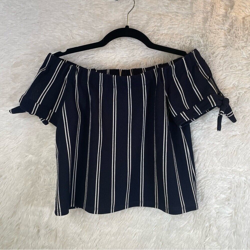 Ivorie Blouse Shirt Off The Shoulder Womens Size Medium - Picture 1 of 6